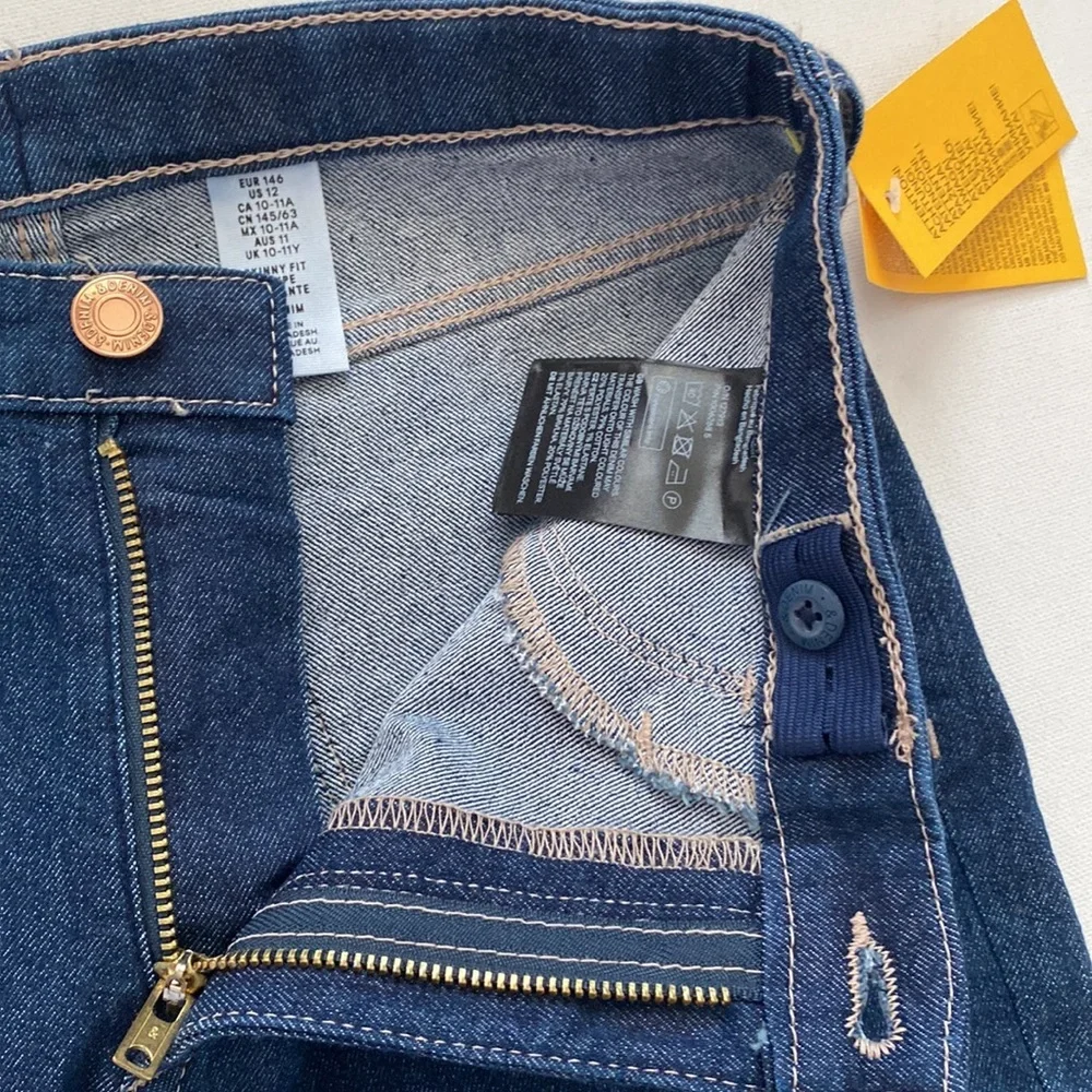 (B26) Denim‎ dark blue skinny jeans. Size 12, NWT